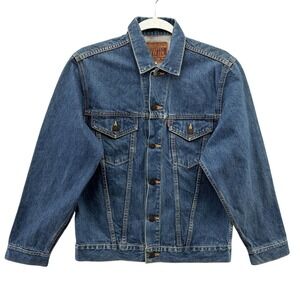 Edwin Denim Jacket Mens Large Blue Trucker Button Front Western Casual Lot 5084